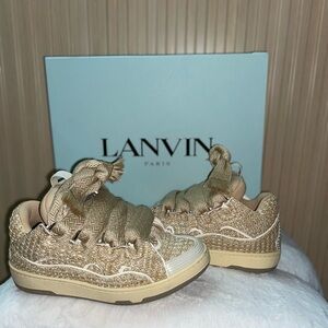 LANVIN - CURB RAFFIA SNEAKERS